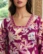 Viscose Rayon Printed Anarkali 3 Piece Kurta Set
