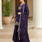 Elegant Purple Silk Embroidered Kurta Set with Sharara & Dupatta Perfect Diwali & Wedding Ethnic Wear
