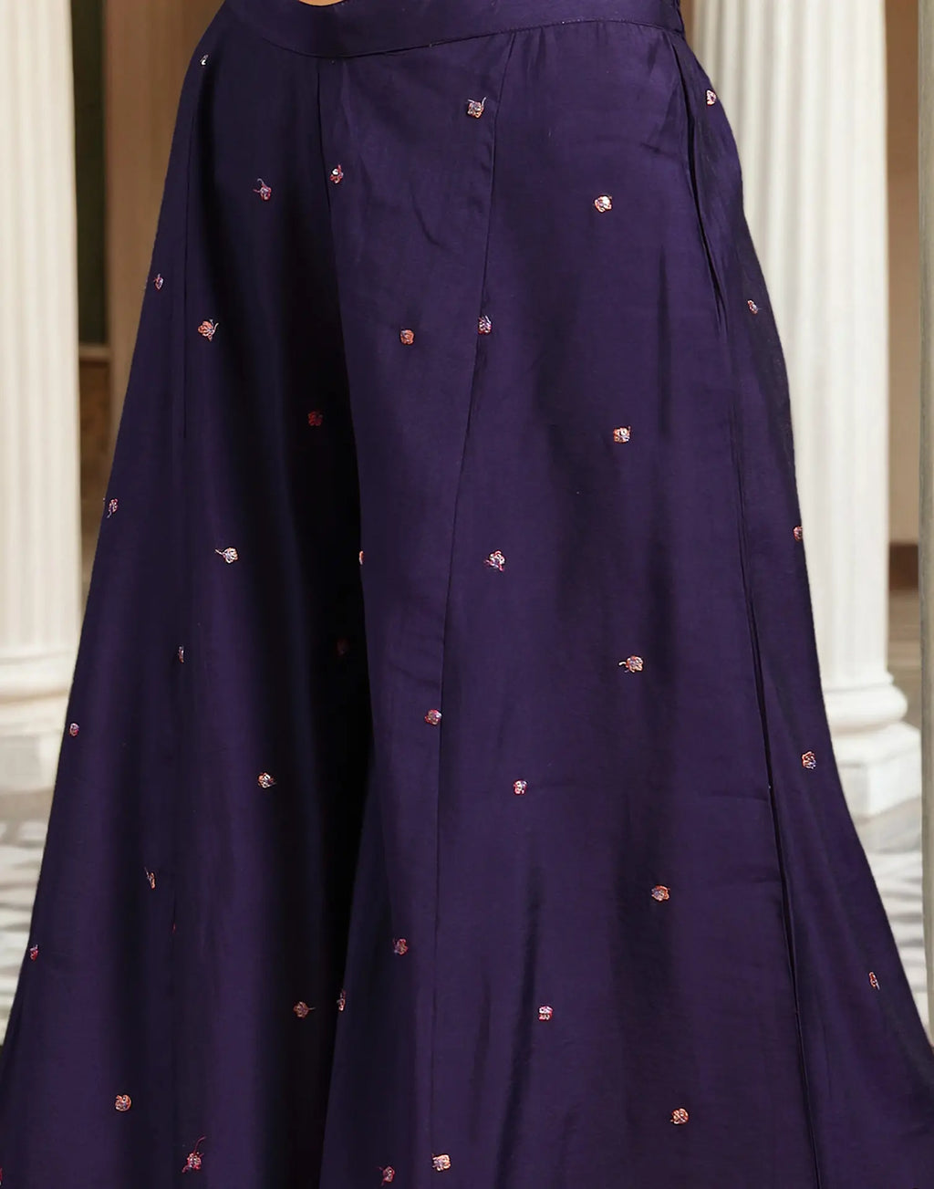 Silk Embroidered Straight 3 Piece Kurta Set