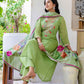 Silk Embroidered A-Line Kurta with Pant & Dupatta