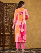 Cotton Embroidered Straight 3 Piece Kurta Set