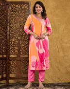 Cotton Embroidered Straight 3 Piece Kurta Set