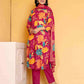 Pink Cotton Printed Straight Kurta Set with Pant & Dupatta Affordable Floral Casual Wear for Women under 799