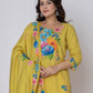 Yellow Cotton Printed Straight Kurta Set with Pant & Dupatta Affordable Casual & Office Wear for Women under 999