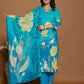 Blue Cotton Printed Straight Kurta Set with Pant & Dupatta for Women Affordable Daily Wear Outfit