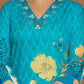 Blue Cotton Printed Straight Kurta Set with Pant & Dupatta for Women Affordable Daily Wear Outfit