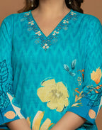 Cotton Embroidered Straight 3 Piece Kurta Set