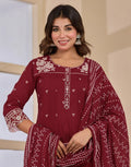 Cotton Embroidered Straight 3 Piece Kurta Set