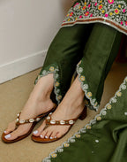 Silk Blend Embroidered Straight 3 Piece Kurta Set