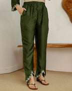 Silk Blend Embroidered Straight 3 Piece Kurta Set