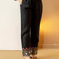 Black Silk Embroidered Straight Kurta Set with Pant & Dupatta under 1299 