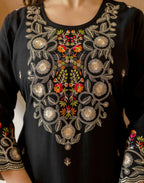 Cotton Embroidered Straight 3 Piece Kurta Set