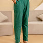 Green Cotton Printed Anarkali Kurta Set with Pant & Dupatta under 999
