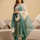 Green Cotton Printed Anarkali Kurta Set with Pant & Dupatta under 999