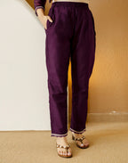 Silk Embroidered Straight 3 Piece Kurta Set
