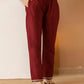 Maroon Silk Embroidered Straight Kurta Set with Pant & Dupatta for Women
