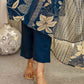 Blue Cotton Printed Straight Kurta Set with Pant & Dupatta under 799