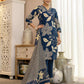 Blue Cotton Printed Straight Kurta Set with Pant & Dupatta under 799
