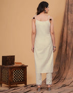 Cotton Flex Embroidered Straight 3 Piece Kurta Set