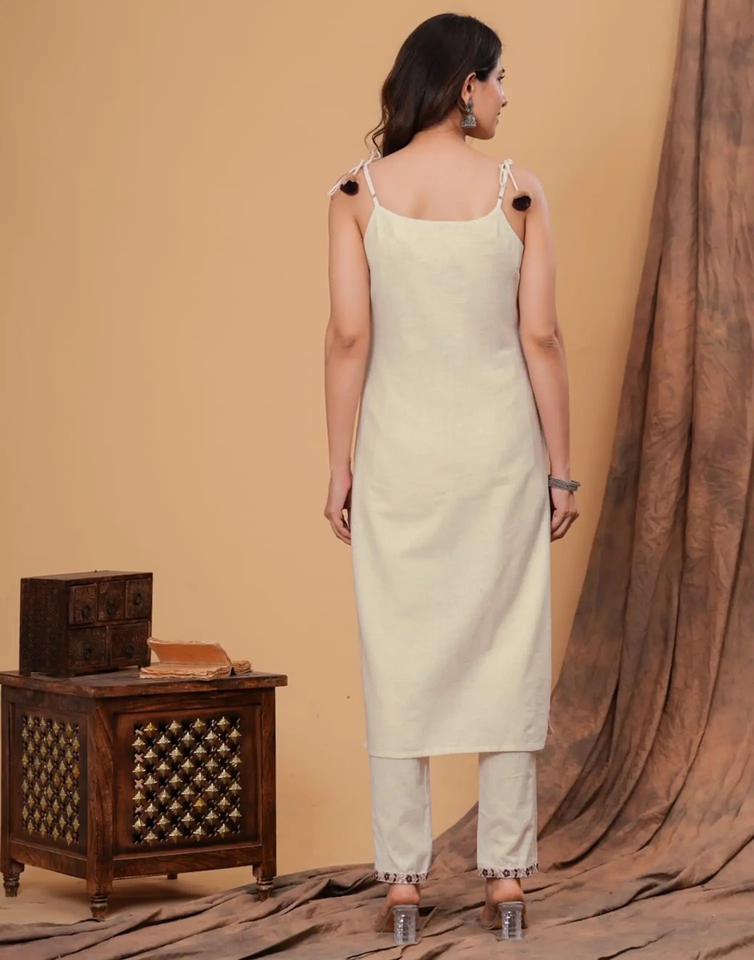 Cotton Flex Embroidered Straight 3 Piece Kurta Set