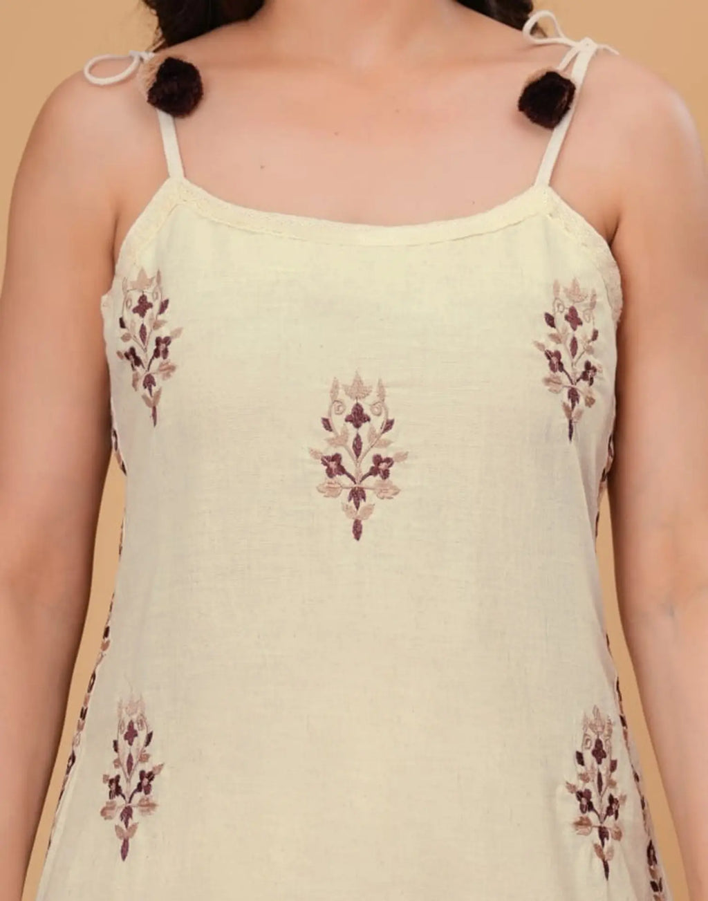 Cotton Flex Embroidered Straight 3 Piece Kurta Set