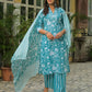 Cotton Printed Straight Kurta with Pant & Dupatta