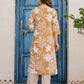 Cotton Straight Printed V-Neck Kurta with Pant & Dupatta