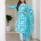 Cotton Printed Straight Kurta with Pant & Dupatta