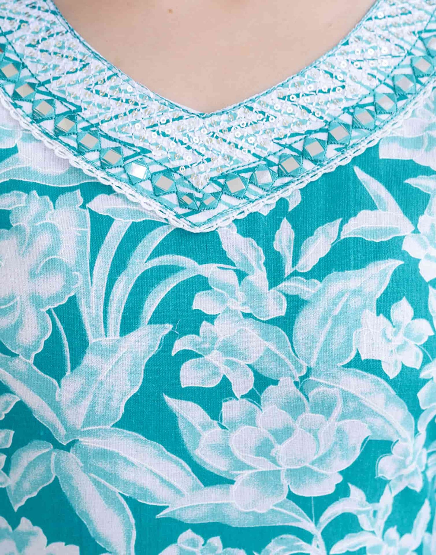 Cotton Printed Straight Kurta with Pant & Dupatta