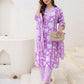 Cotton Printed Straight Kurta with Pant & Dupatta