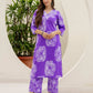 Cotton Straight Printed V-Neck Kurta with Pant & Dupatta