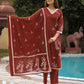 Cotton Printed Straight V-Neck Kurta with Pant & Dupatta