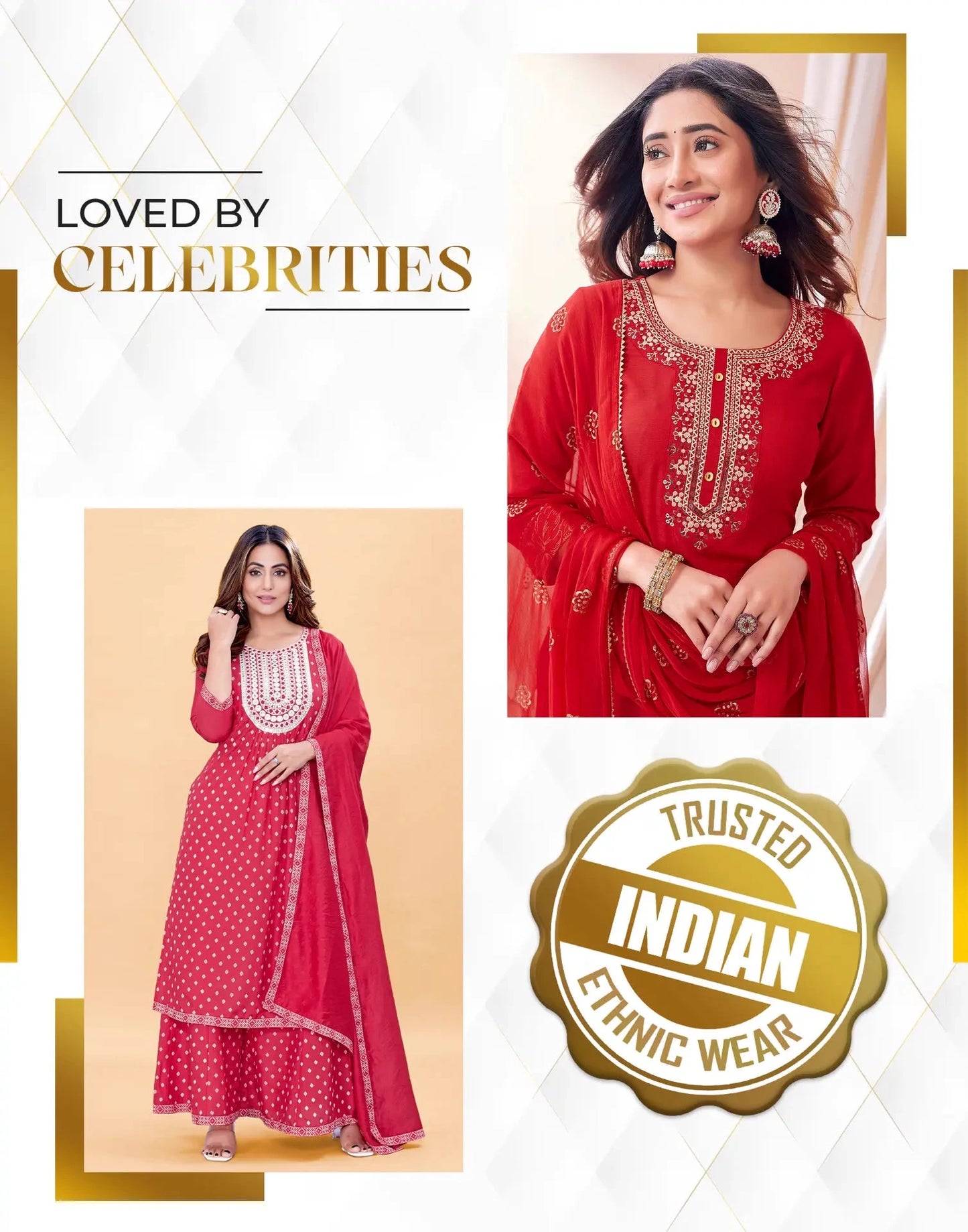 Cotton Printed, Embroidery and Sequins Work, Lace Straight Kurta with Pant & Dupatta