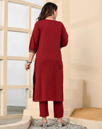 Viscose Rayon Printed Straight 3 Piece Kurta Set
