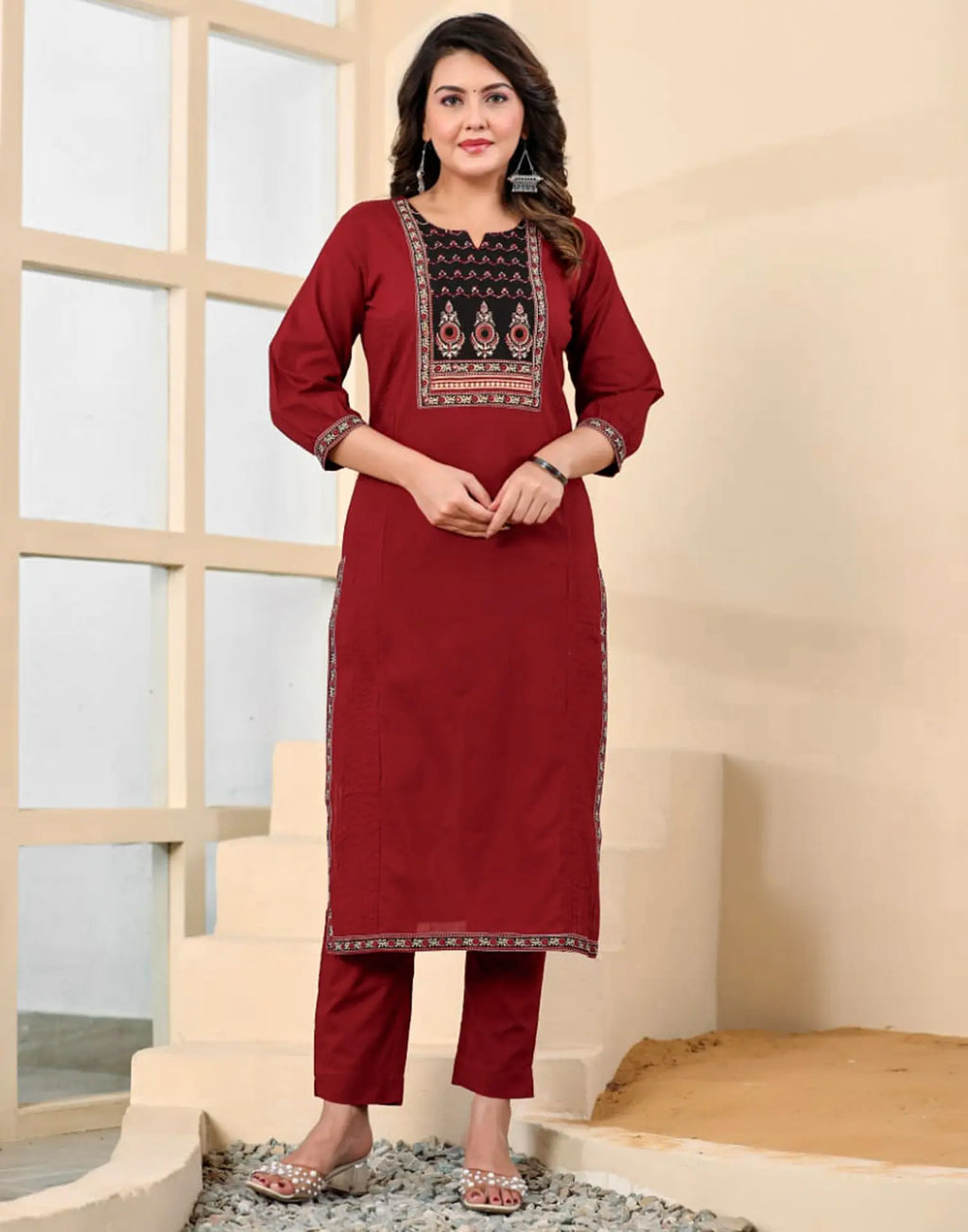 Viscose Rayon Printed Straight 3 Piece Kurta Set