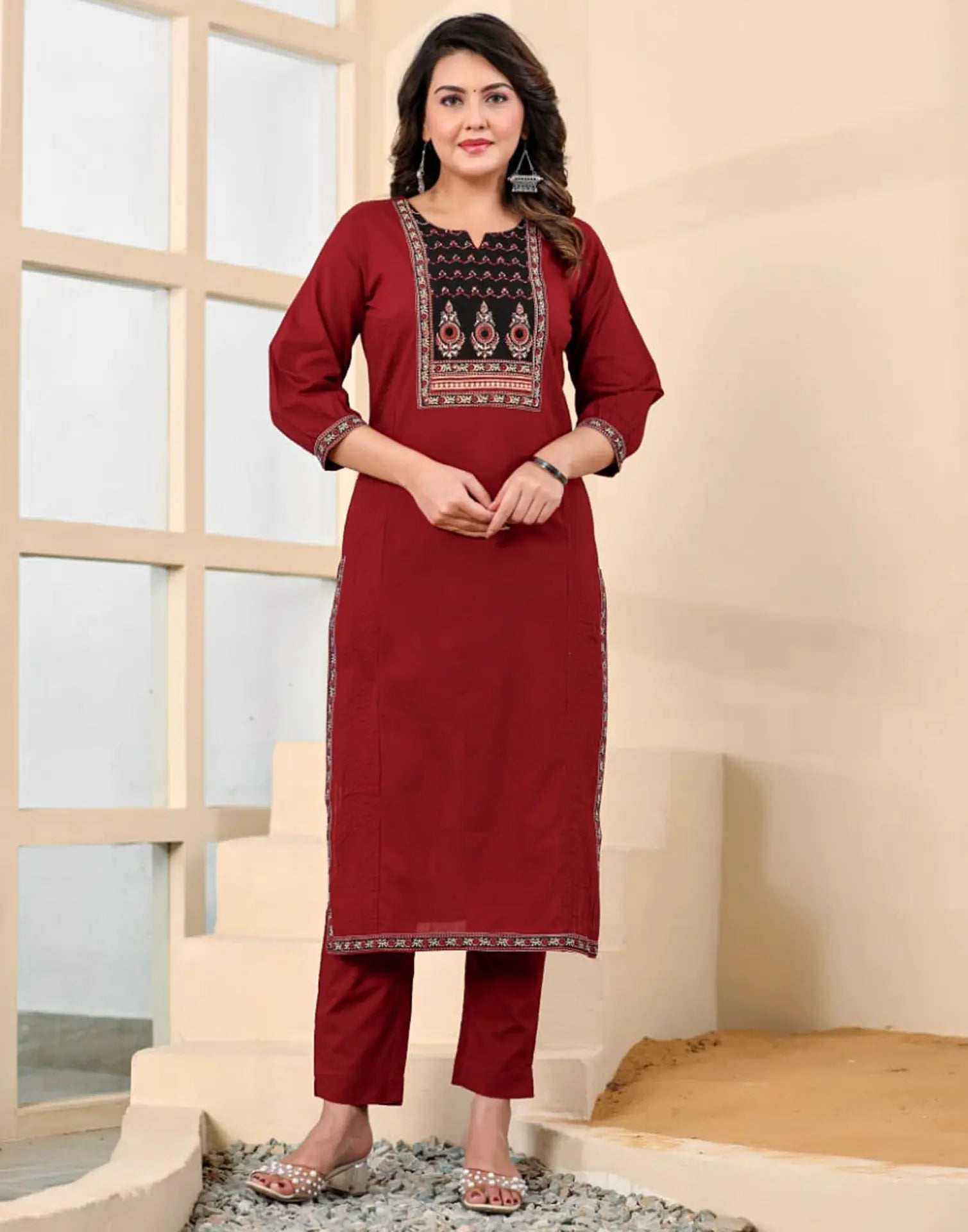 Viscose Rayon Printed Straight 3 Piece Kurta Set