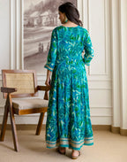 Cotton Embroidered Anarkali 3 Piece Kurta Set