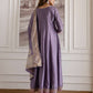 Purple Silk Printed Anarkali Kurta Set with Pant & Dupatta for Women Affordable Embroidered Festive Wear