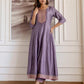 Purple Silk Printed Anarkali Kurta Set with Pant & Dupatta for Women Affordable Embroidered Festive Wear