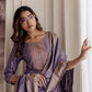Purple Silk Printed Anarkali Kurta Set with Pant & Dupatta for Women Affordable Embroidered Festive Wear