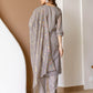 Grey Silk Embroidered Straight Kurta Set with Pant & Dupatta for Women Festive & Wedding Wear