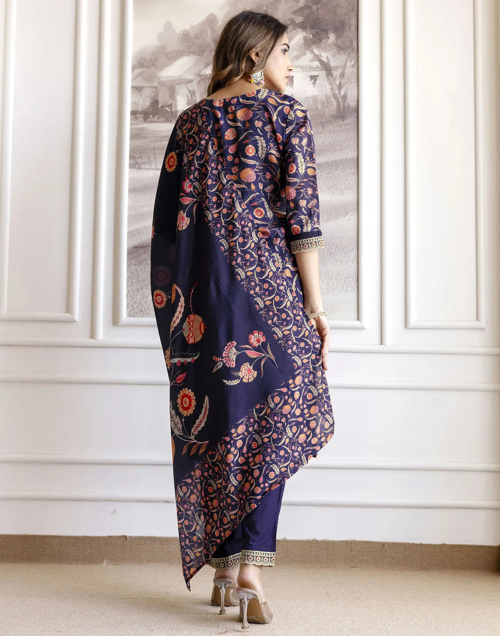 Cotton Embroidered Straight 3 Piece Kurta Set