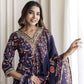 Blue Cotton Printed Straight Kurta Set with Pant & Dupatta for Women under 1299