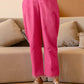Pink Organza Printed Straight Kurta Set with Pant and Dupatta under 1299 