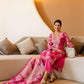 Pink Organza Printed Straight Kurta Set with Pant and Dupatta under 1299 