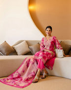 Organza Embroidered Straight 3 Piece Kurta Set