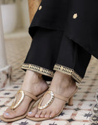 Silk Embroidered Straight 3 Piece Kurta Set