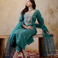 Silk Straight Embroidery Round Neck Kurta with Pant & Dupatta