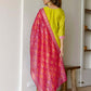 Yellow Silk Embroidered Straight Kurta Set with Pant & Dupatta under 1299 