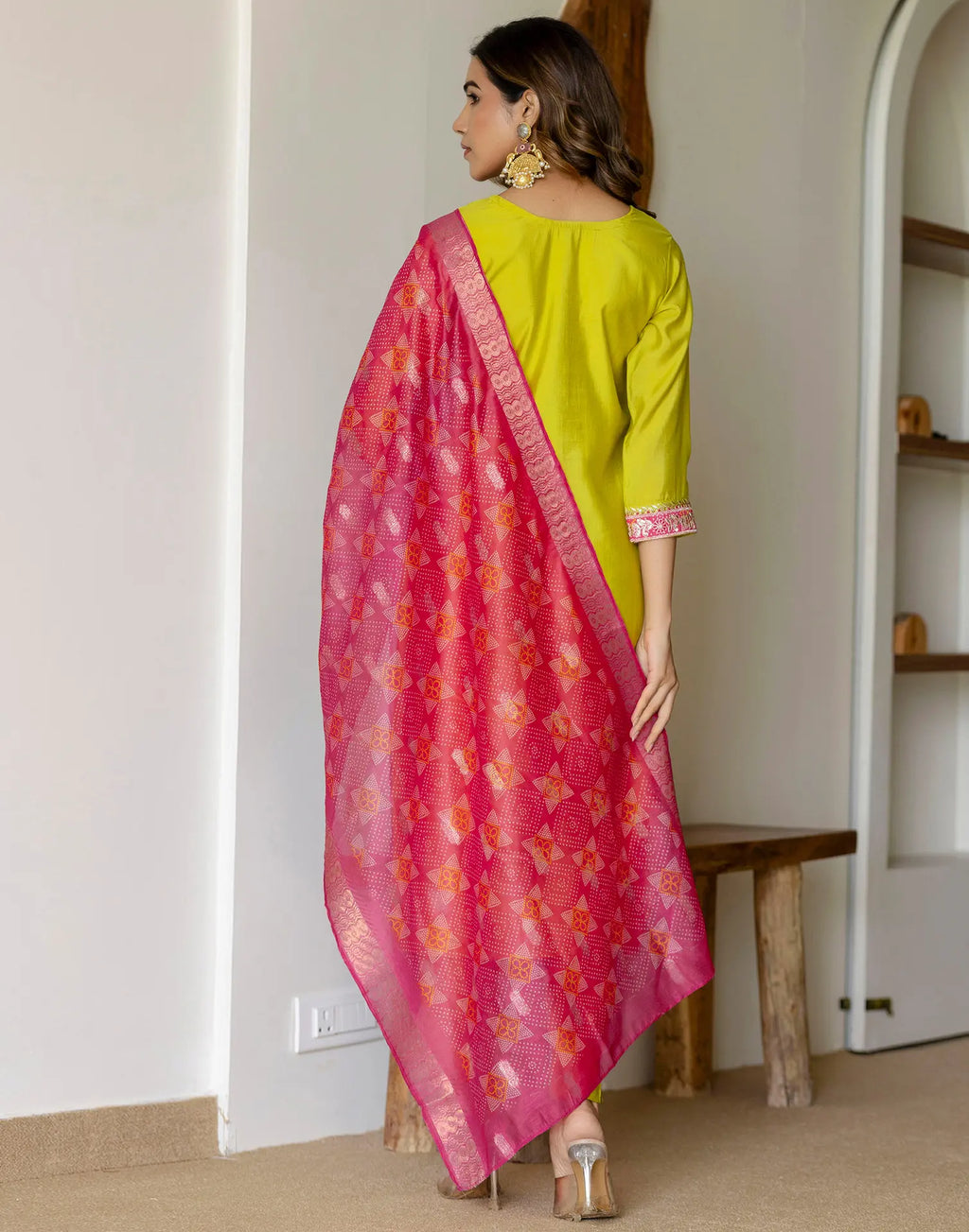 Silk Embroidered Straight 3 Piece Kurta Set